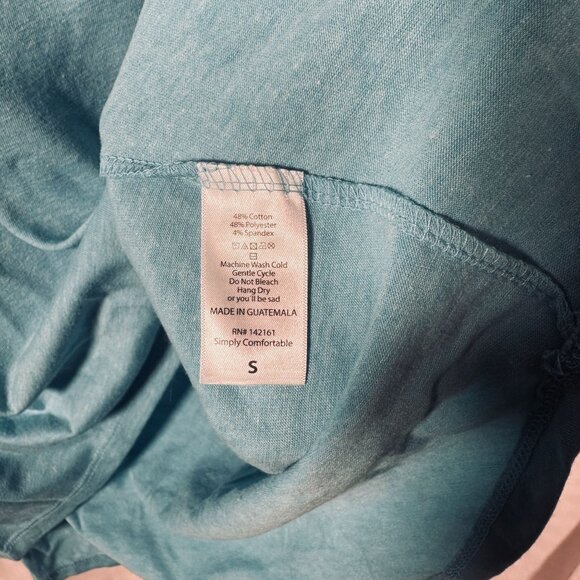 LuLaRoe IRMA Light Aqua Blue Heathered Very SOFT Hi-Low Tunic Top Shirt SMALL S - Picture 5 of 7